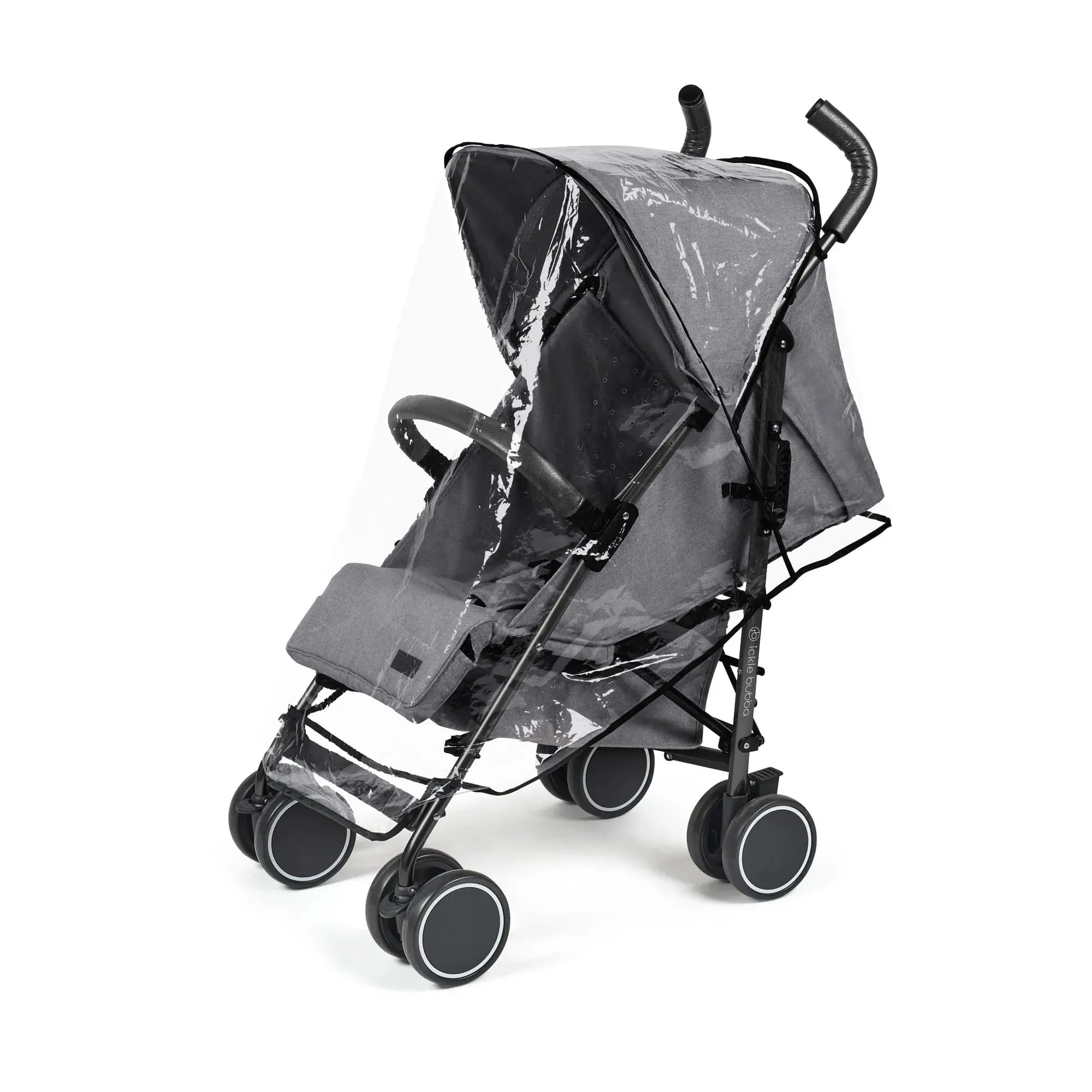 Ickle Bubba Discovery Stroller, Max Bundle - Matt Black / Graphite Grey / Black