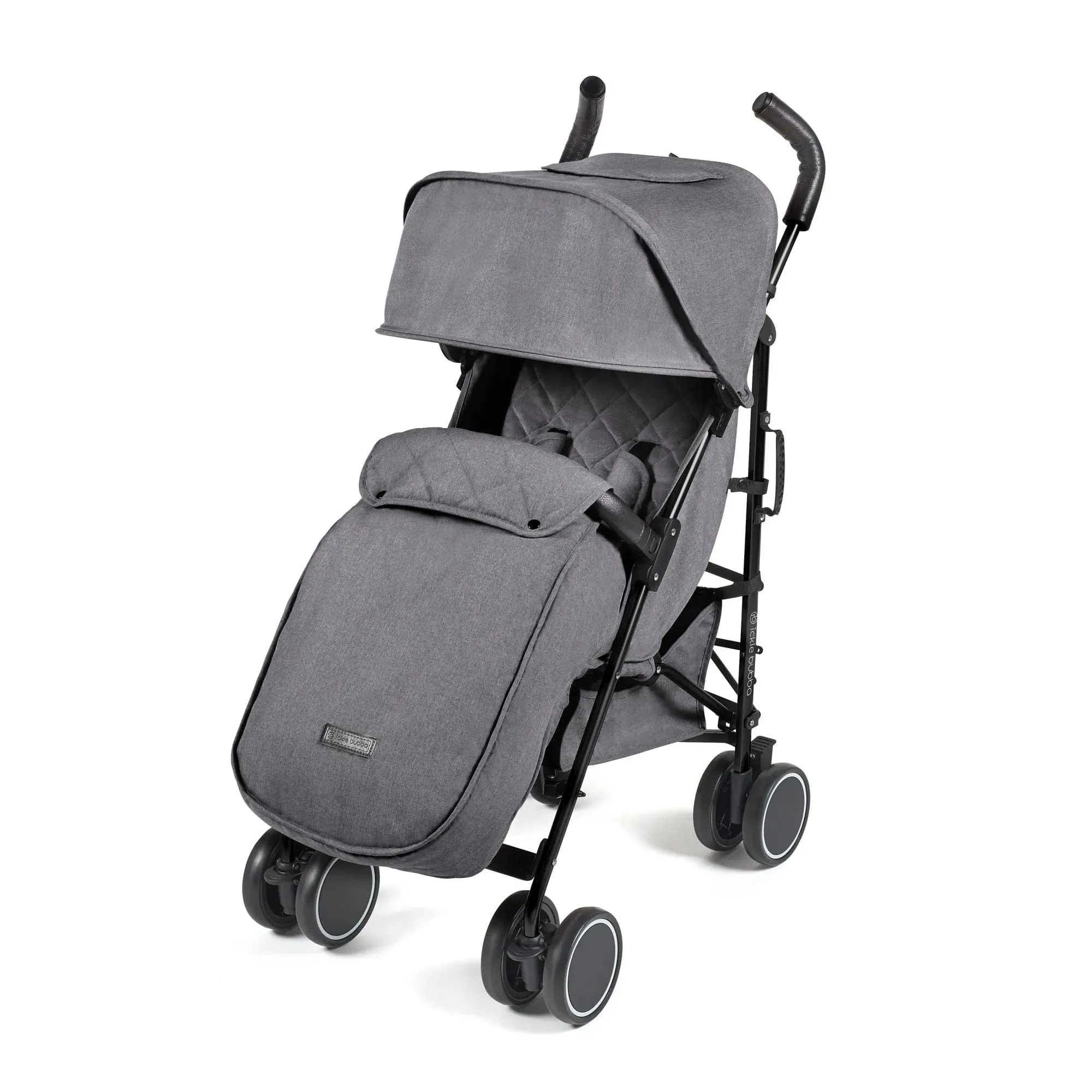 Ickle Bubba Discovery Stroller, Max Bundle - Matt Black / Graphite Grey / Black