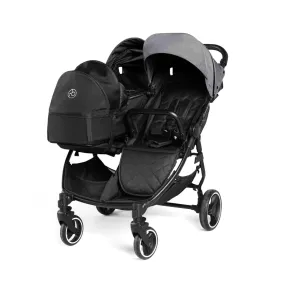 Ickle Bubba Venus Prime Double Stroller - Black / Space Grey / Black