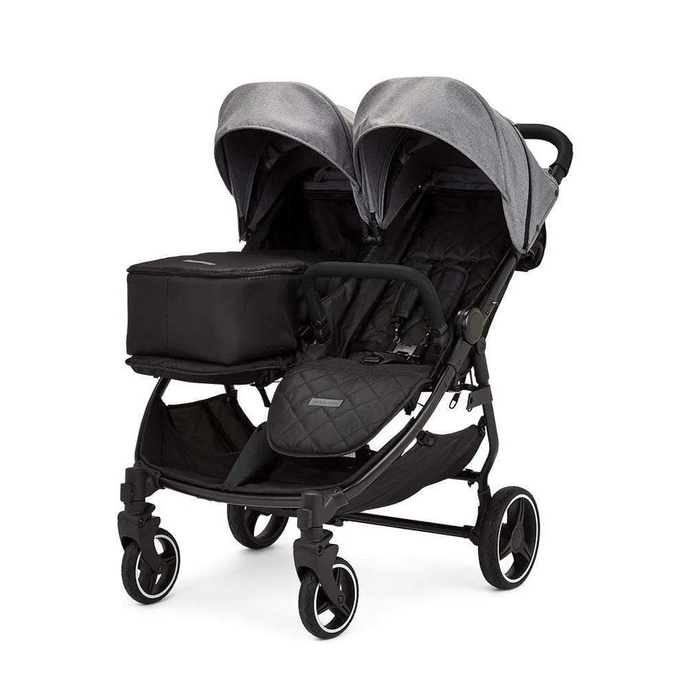 Ickle Bubba Venus Prime Double Stroller - Black / Space Grey / Black