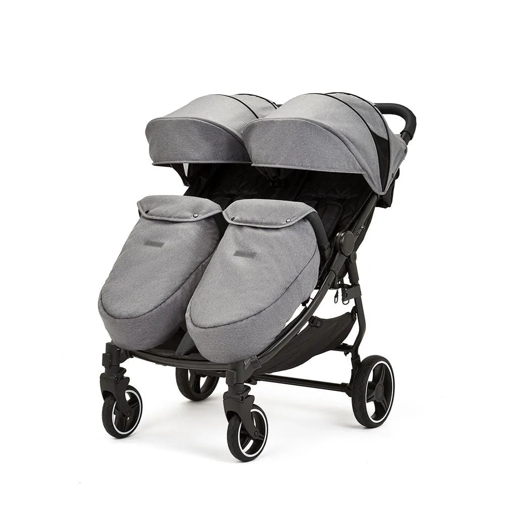 Ickle Bubba Venus Prime Double Stroller - Black / Space Grey / Black