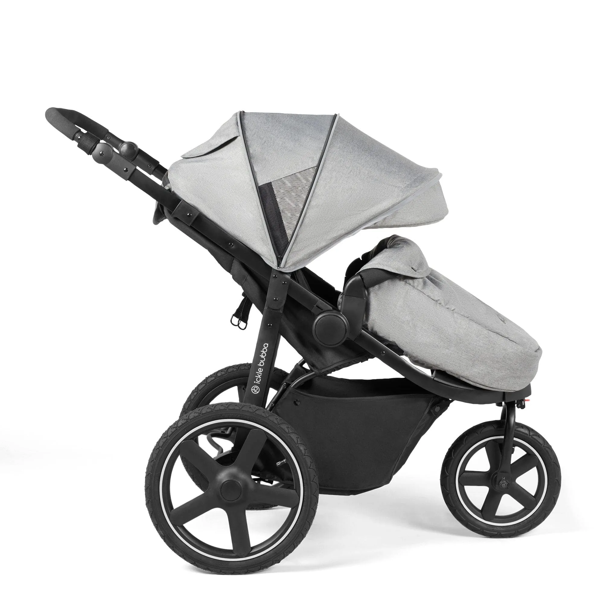 Ickle Bubba Venus Prime Jogger Stroller - Black / Space Grey / Black