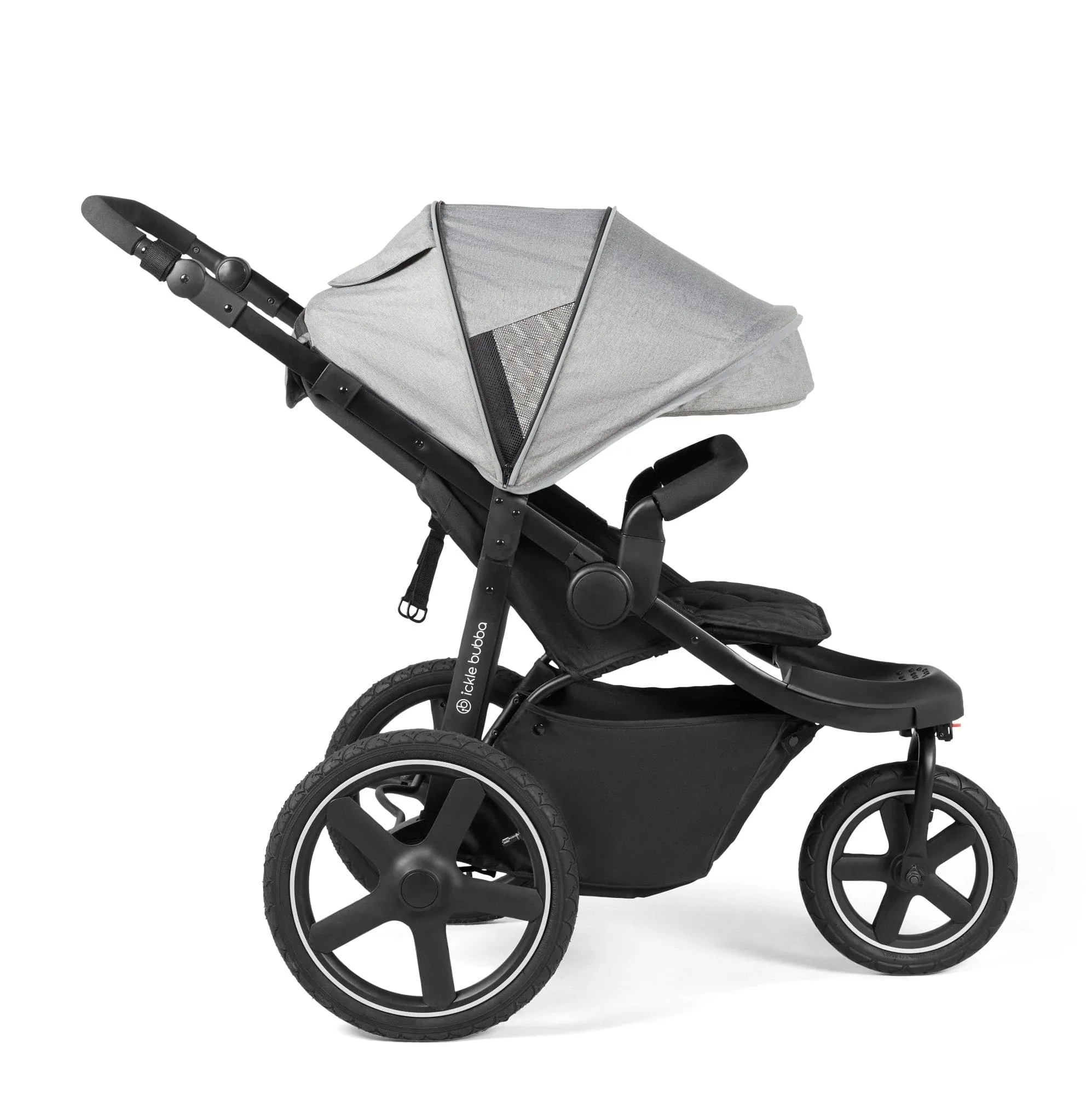 Ickle Bubba Venus Prime Jogger Stroller - Black / Space Grey / Black