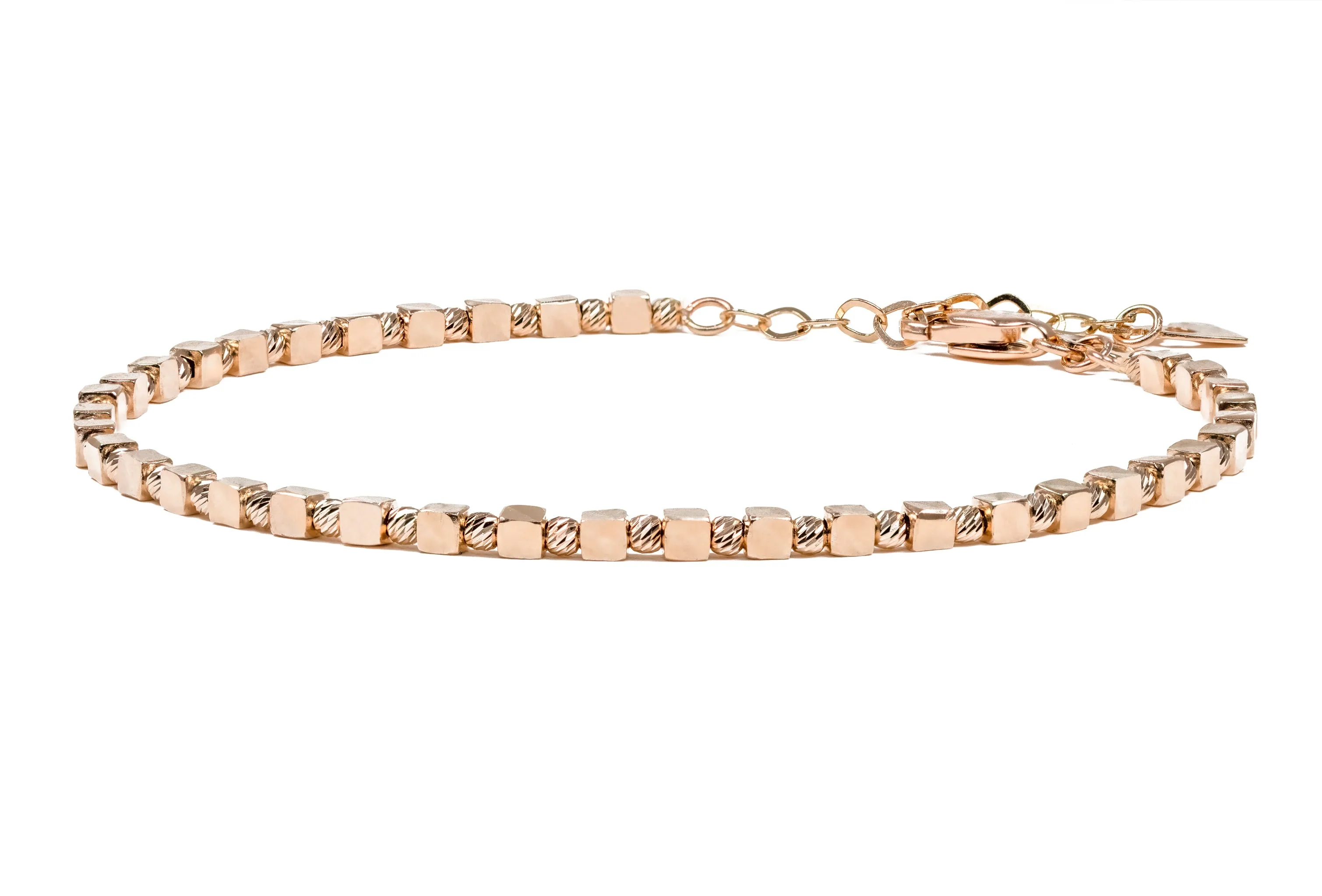 J.E.T. Diamond Cut Moderno Bracelet in 14K Rose Gold