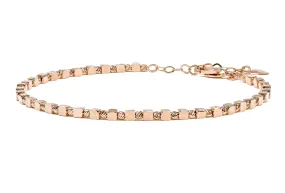 J.E.T. Diamond Cut Moderno Bracelet in 14K Rose Gold