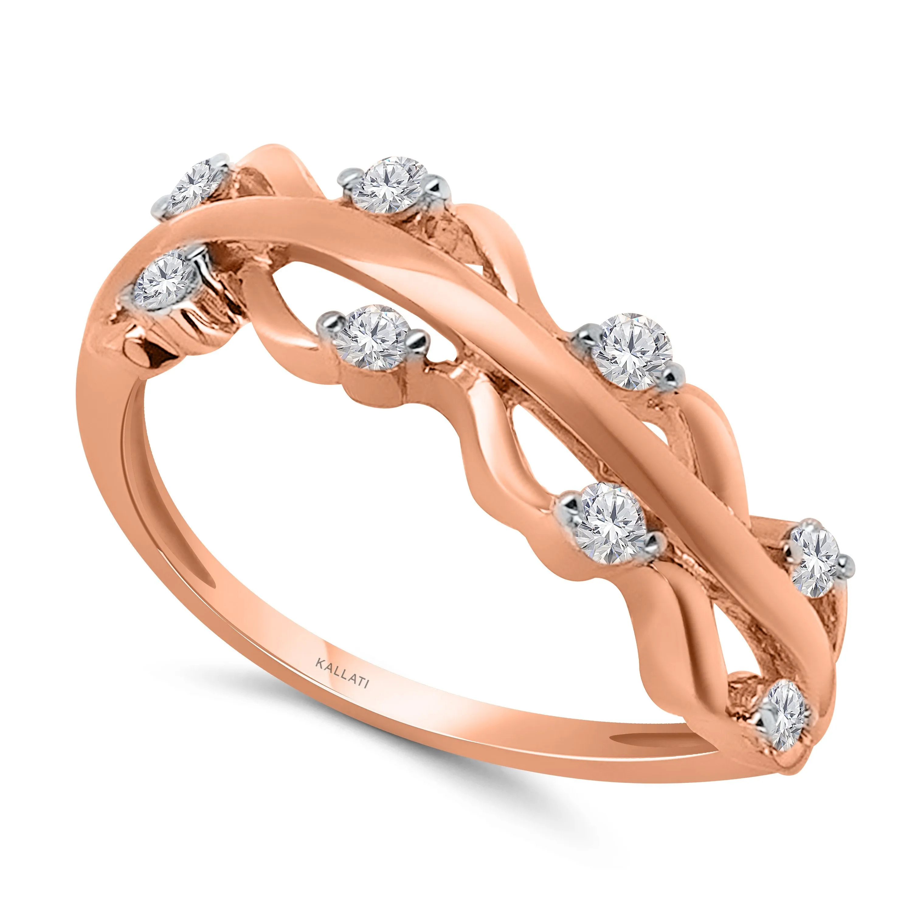 Kallati Diamond Eternal Ring in 14K Rose Gold