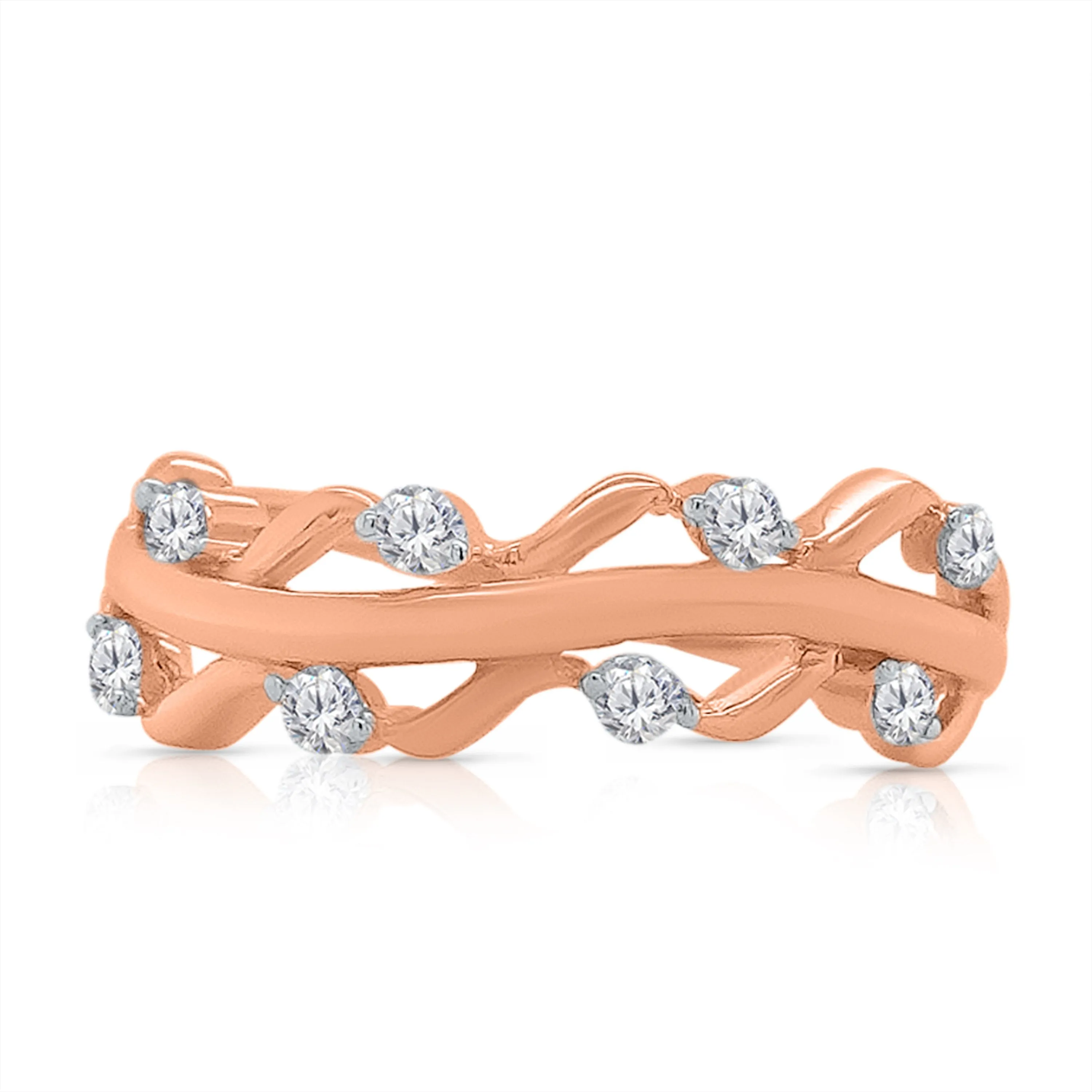 Kallati Diamond Eternal Ring in 14K Rose Gold