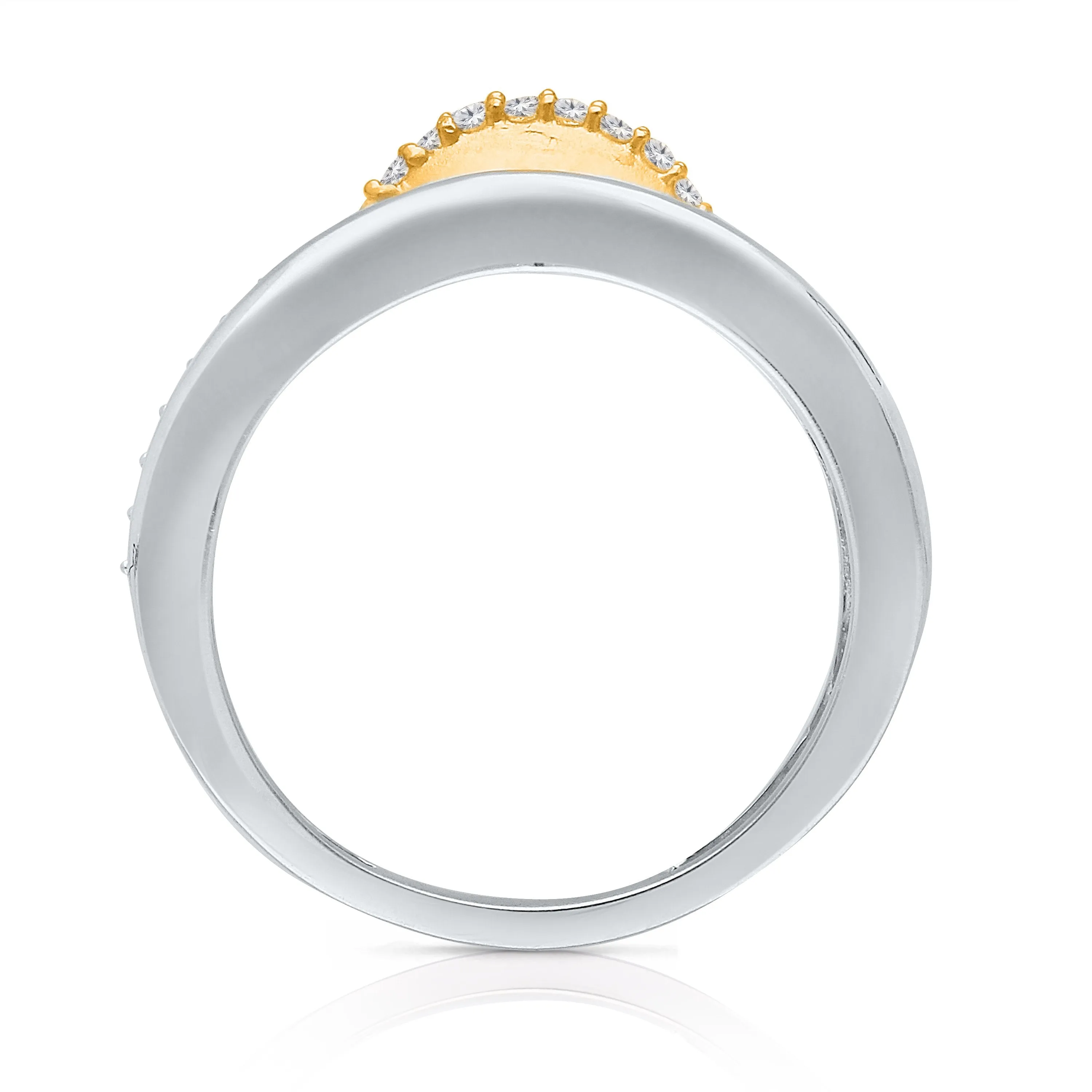 Kallati Eternal Diamond Ring in 14K Two-Tone Gold