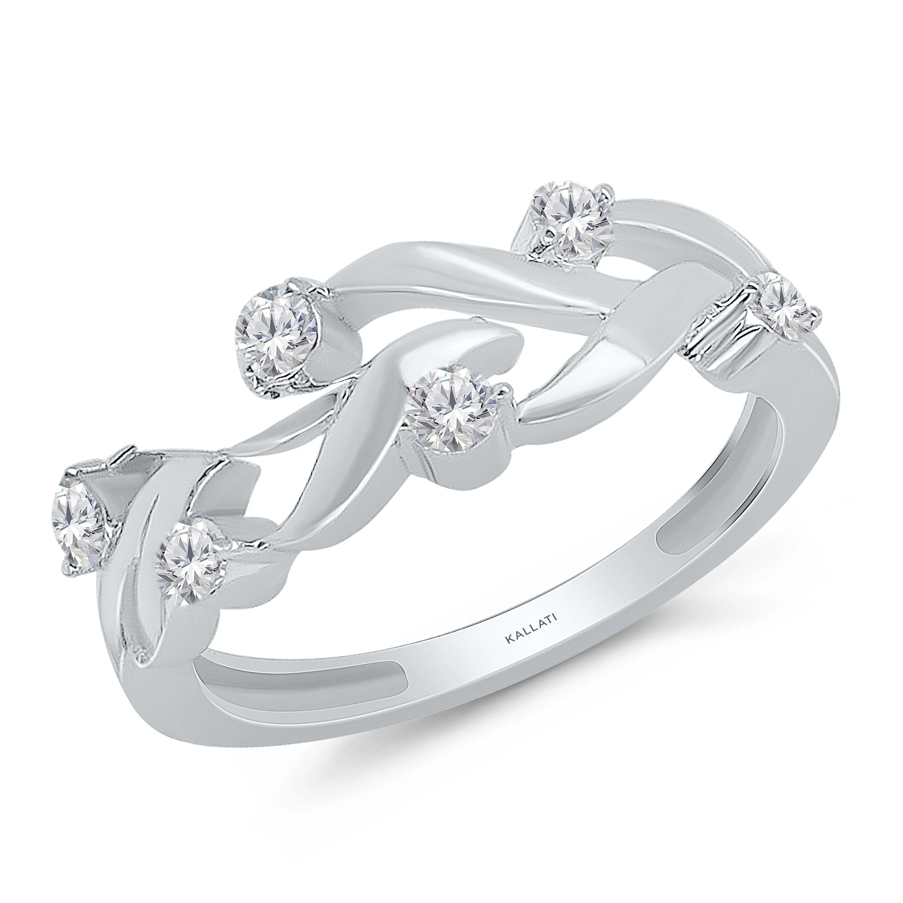 Kallati Eternal Diamond Ring in 14K White Gold