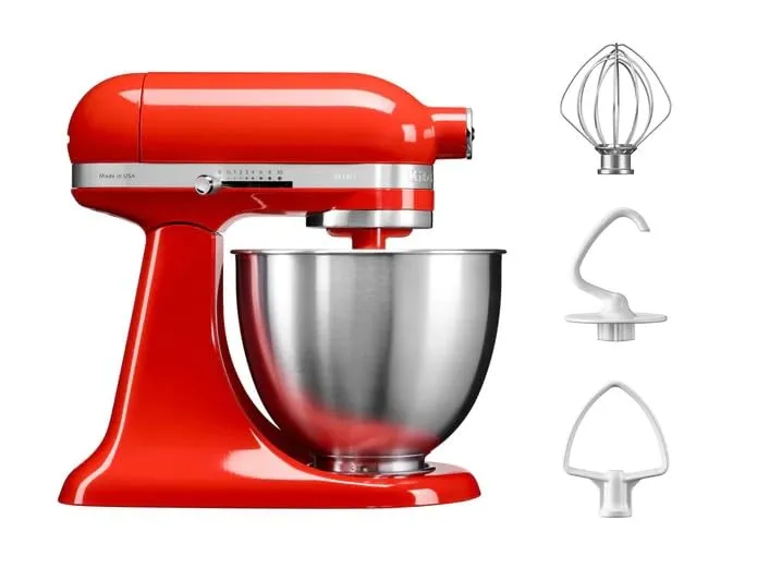 KitchenAid Artisan Mini 5Ksm3311Xbht 3.3-Litre Stand Mixer (Hot Sauce), 250 Watt