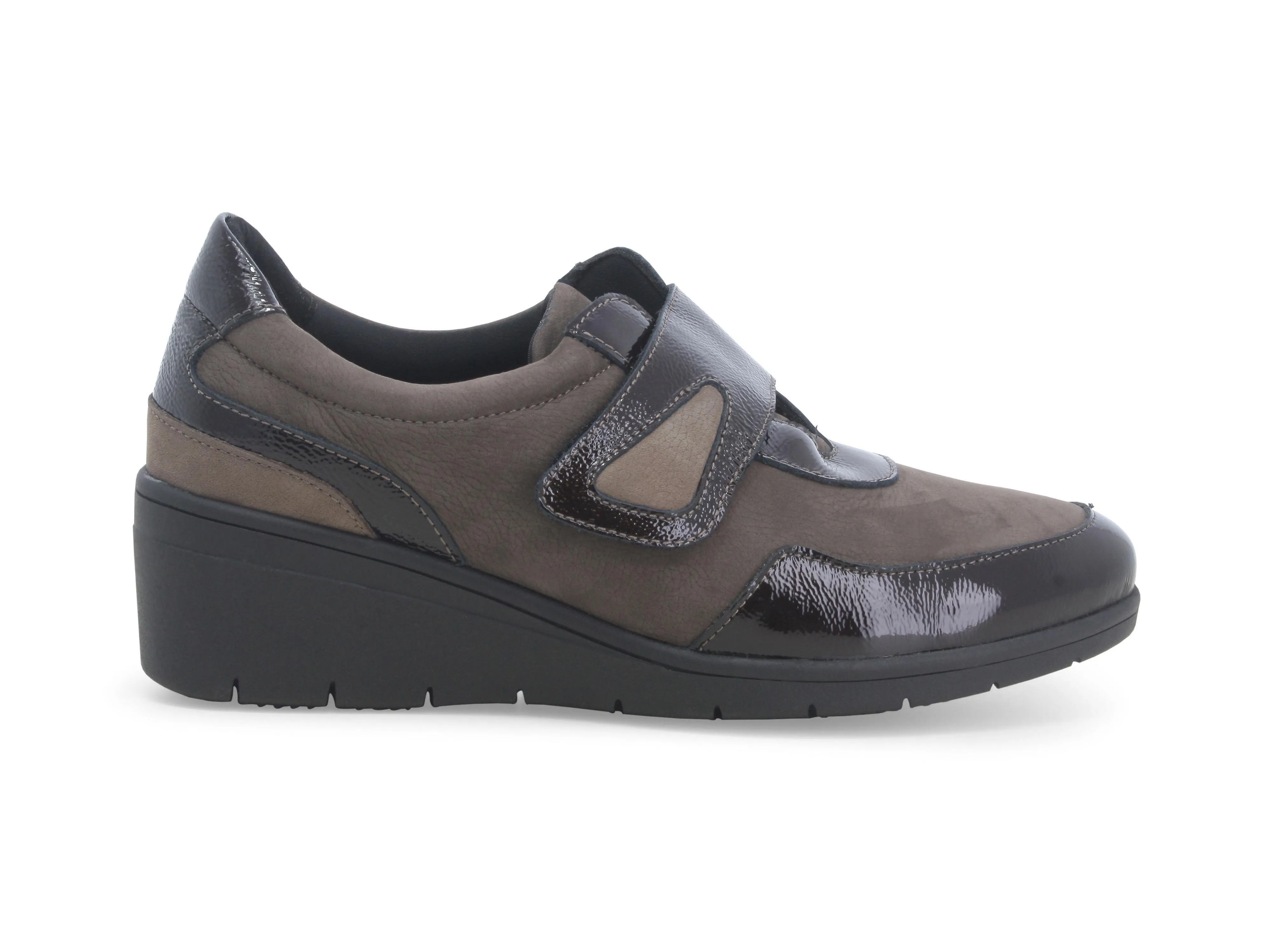 Melluso Scarpe Slip-on Comfort Zeppa con Strappo Tomaia Camoscio