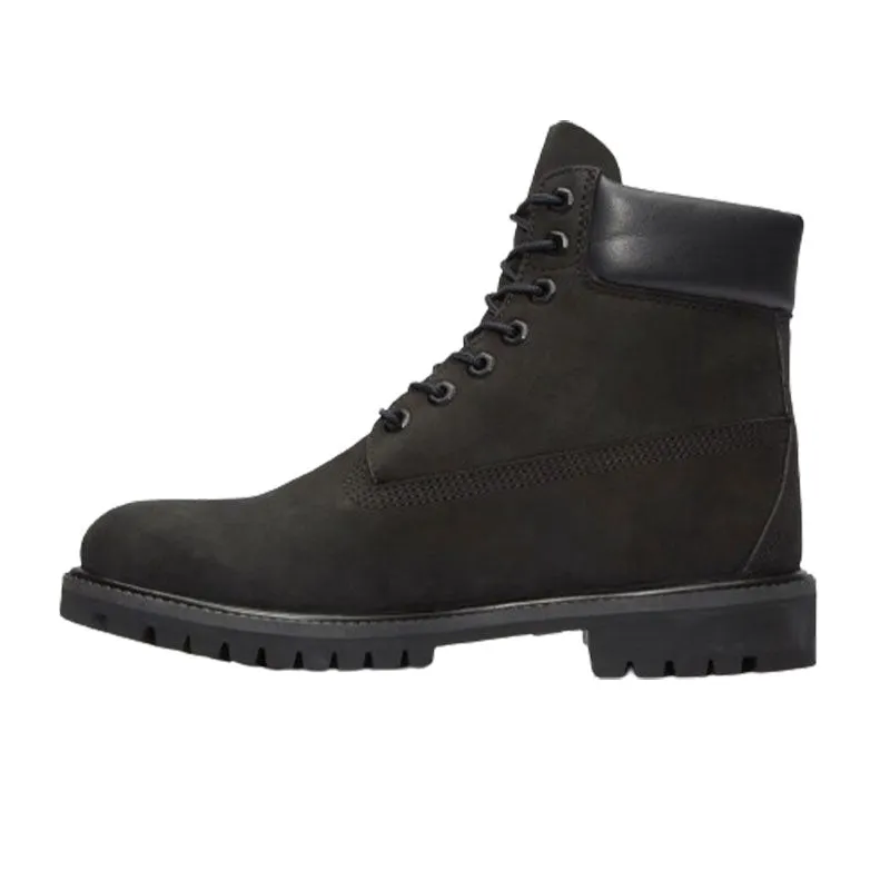 Men's Timberland Premium 6-Inch Waterproof Boot Black Nubuck 10073