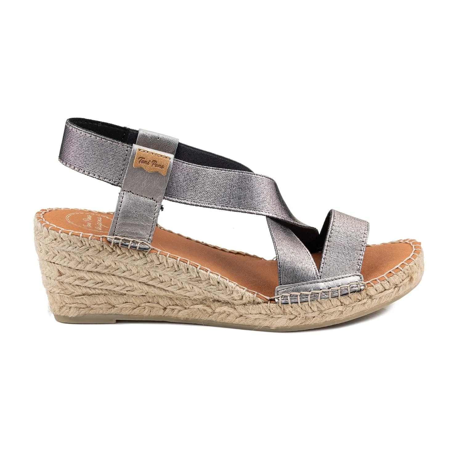 Metallic Cotton Blen Wedge Espadrille for Women - Tura-RC