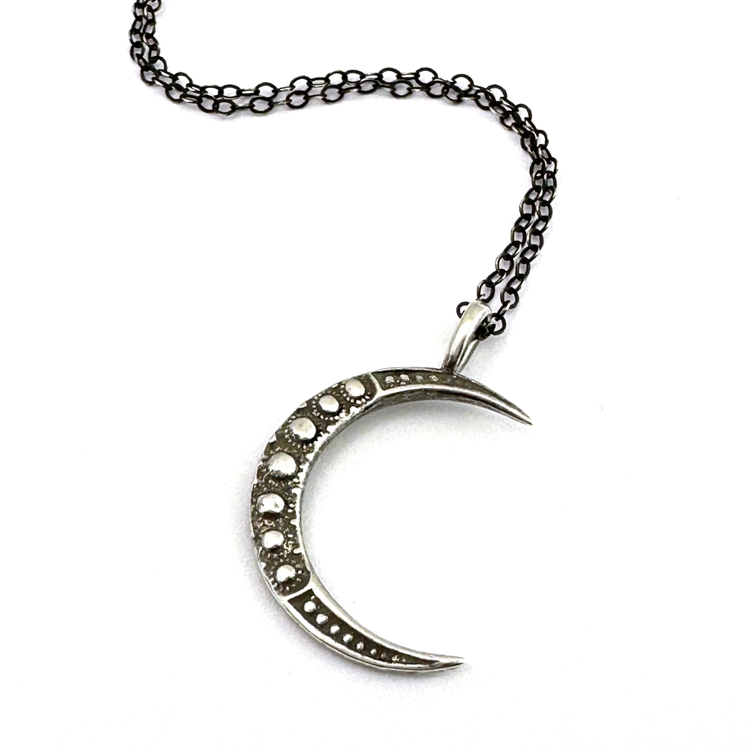 Midi CRESCENT MOON Necklace - Silver