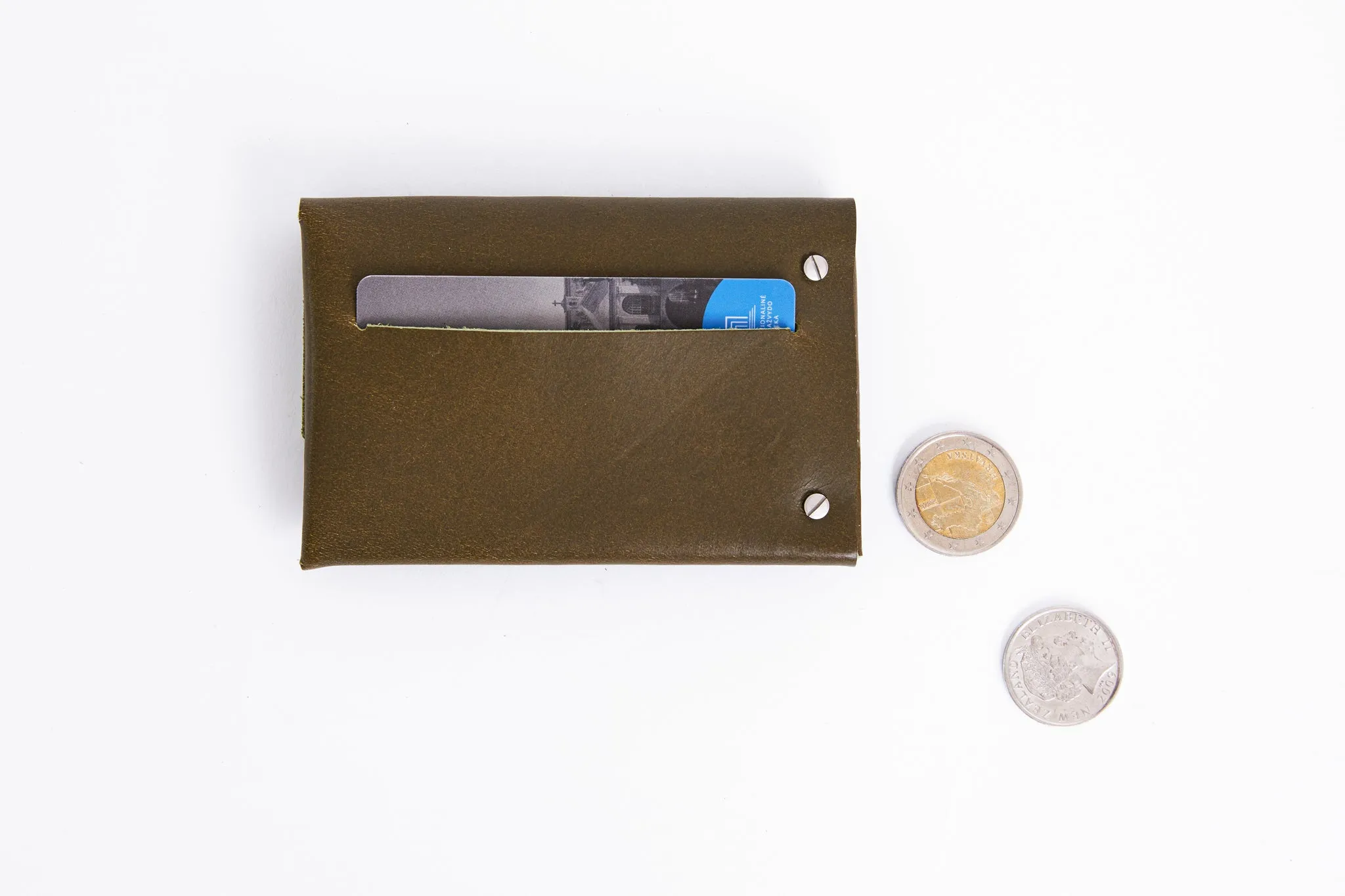 Minimalist seamless wallet/ Olive green