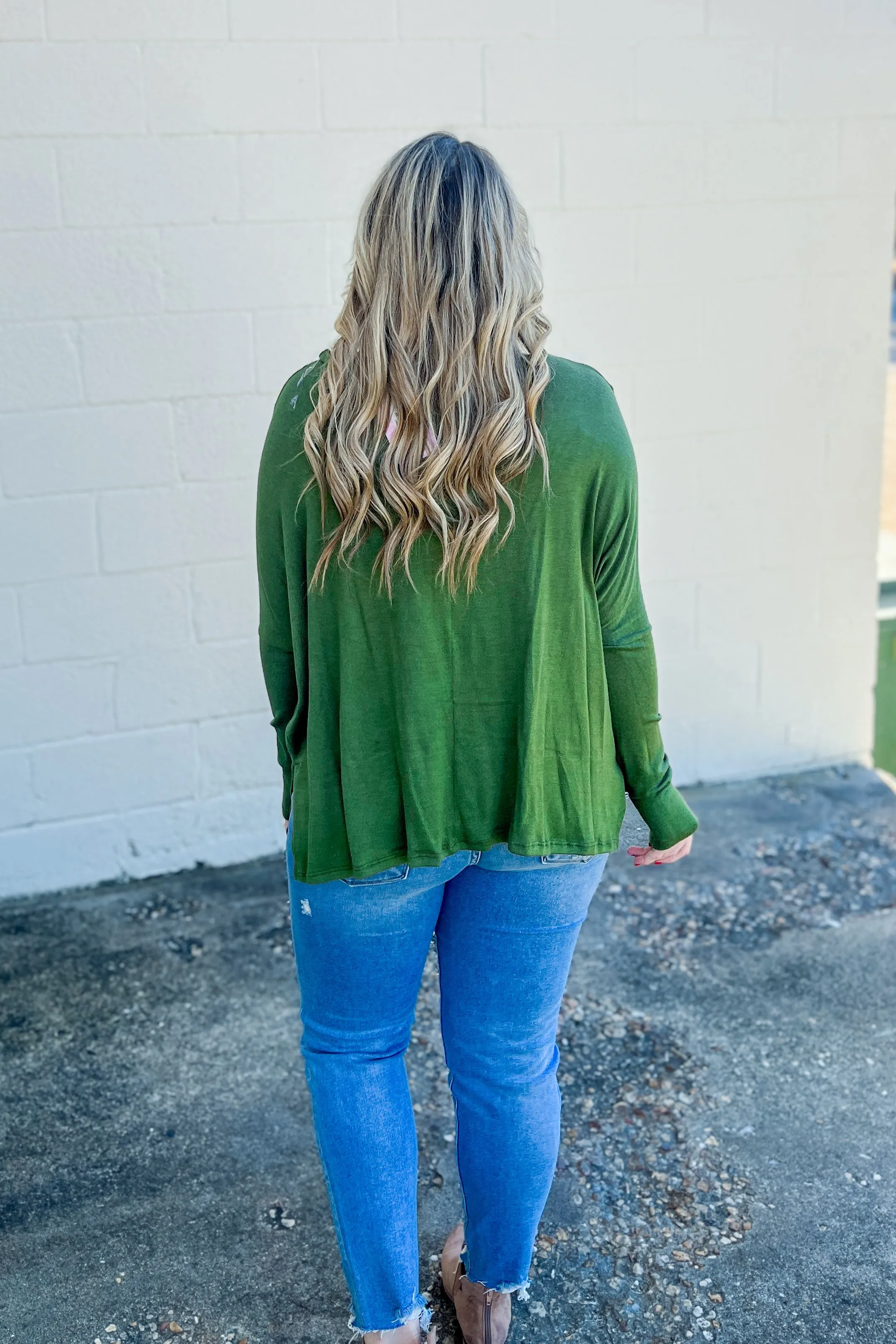 My Treat Tunic Pocket Top, Olive