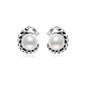 Panther Freshwater Pearl Earrings WE00119 | SAFARI