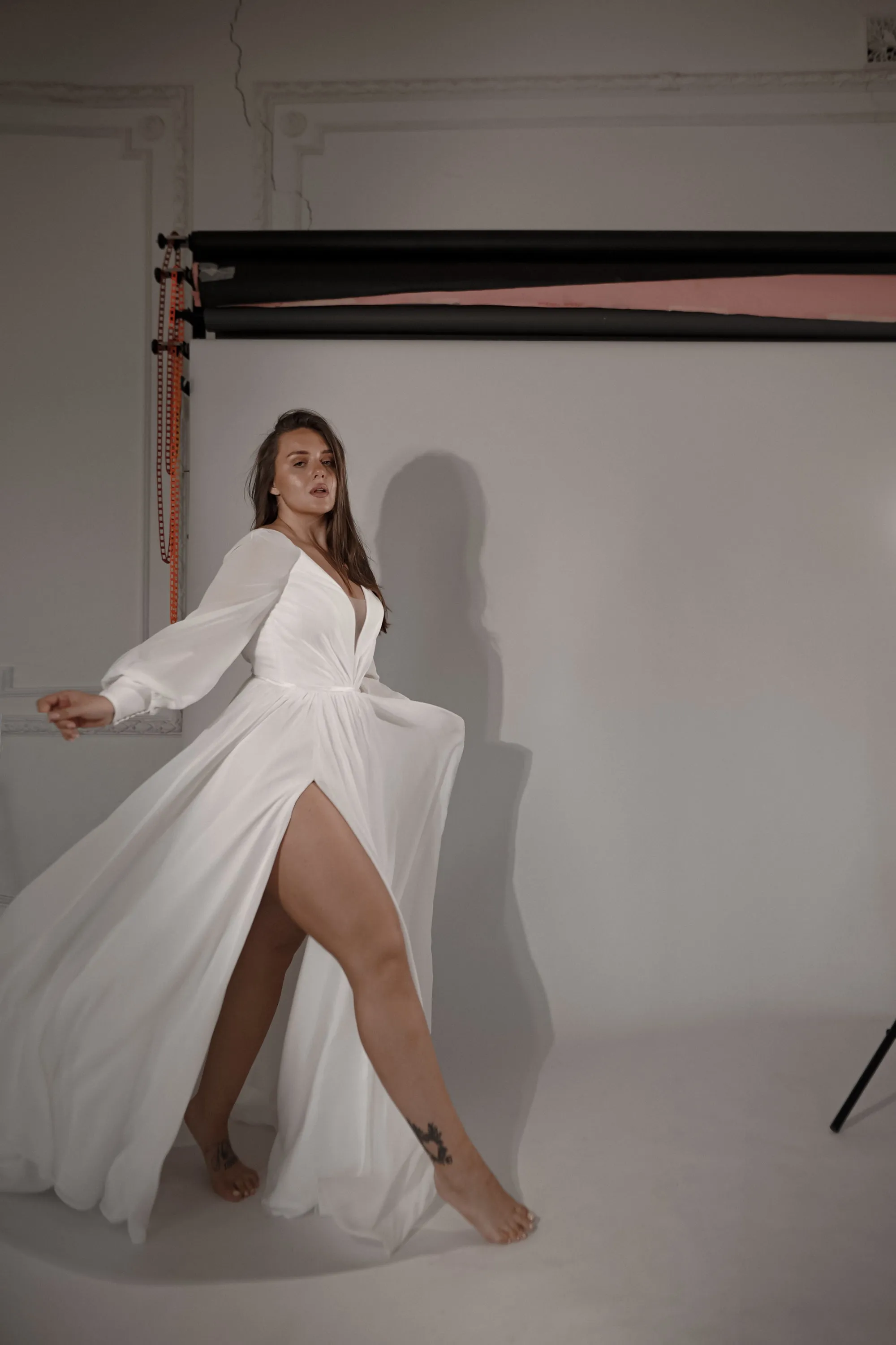 Plus-Size Wedding Dress Assol With High Leg Slit