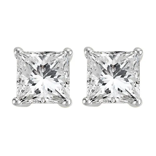 Princess Cut Diamond Studs 1.50 CT