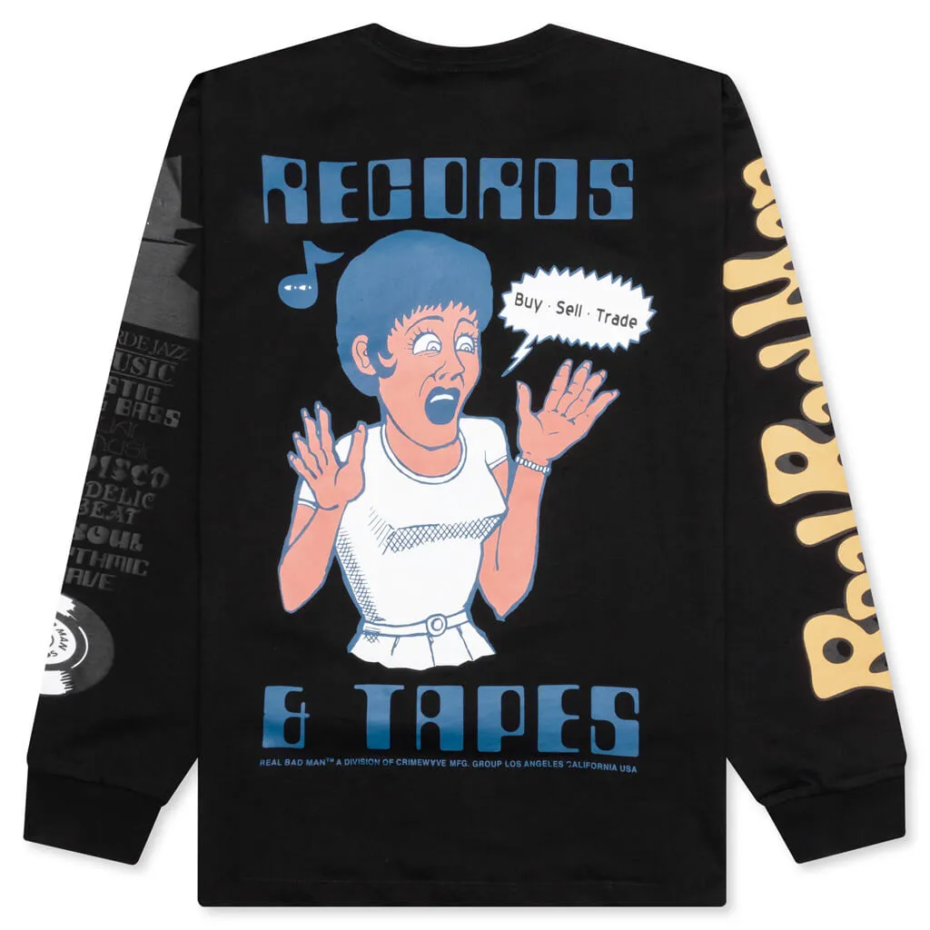 Records And Tapes L/S Tee - Black