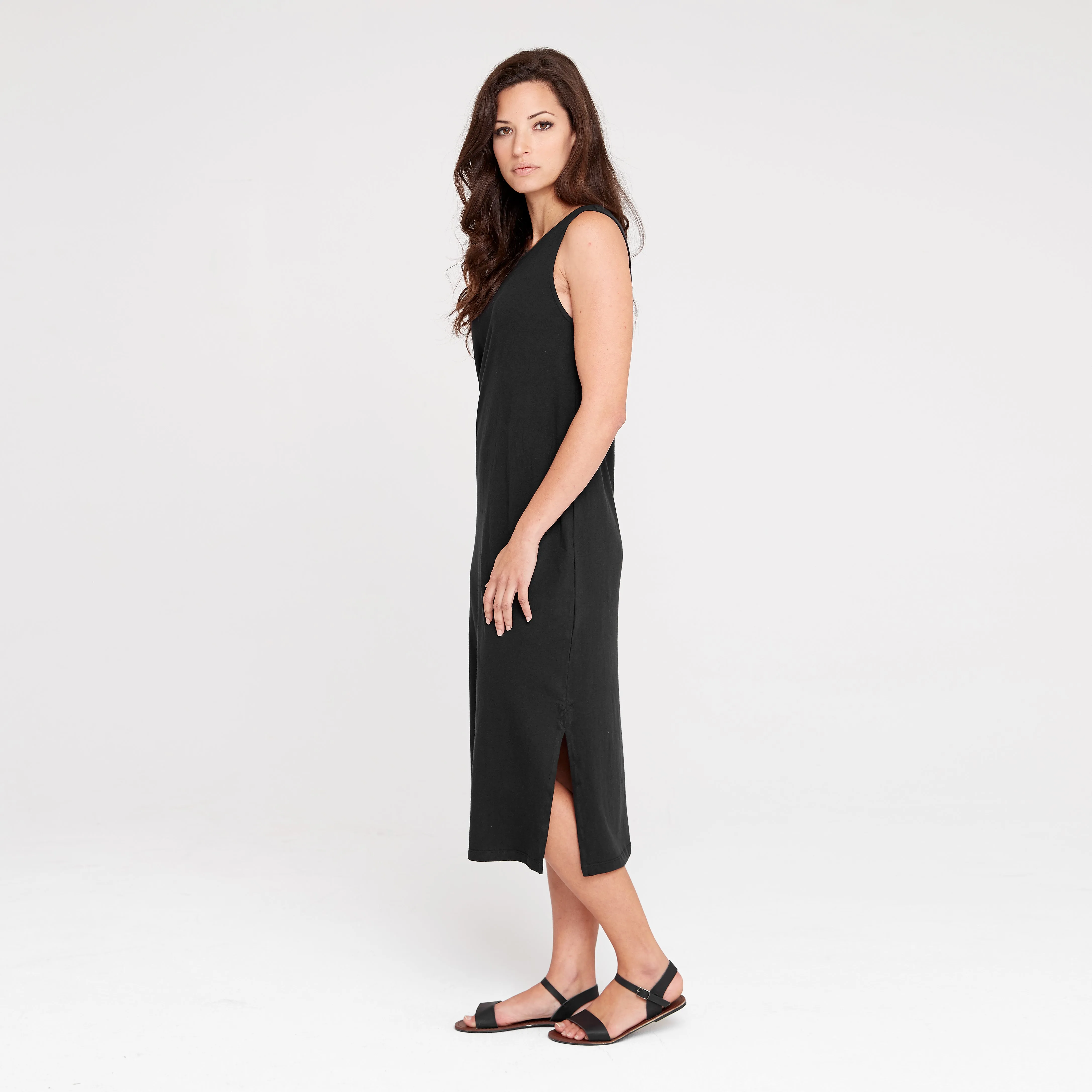 Relaxed Tank Dress  | Black