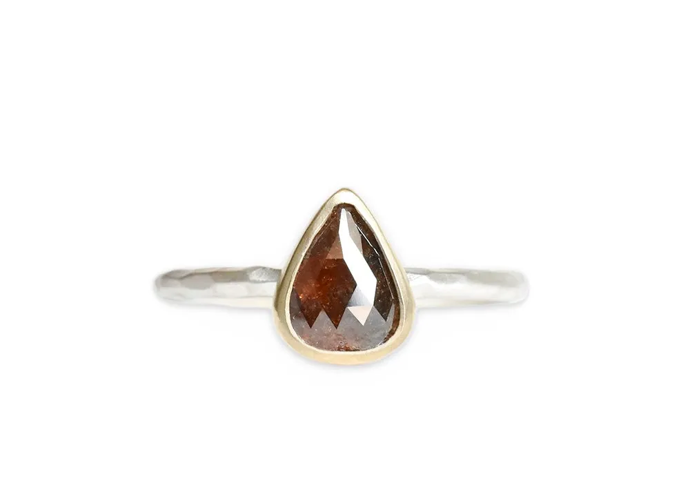 Rustic Rose Cut Diamond Ring 1.67ct