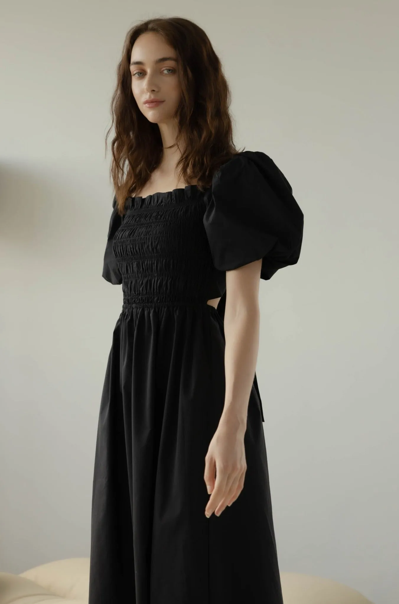 San Francisco two ways midi dress in black