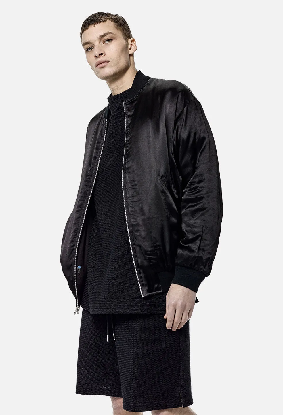 Silk Reversible Bomber / Black