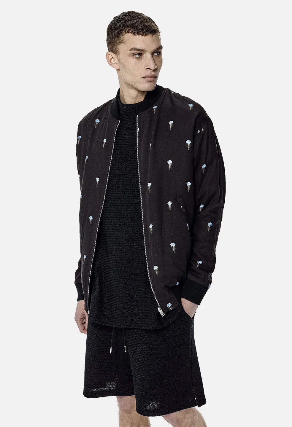 Silk Reversible Bomber / Black