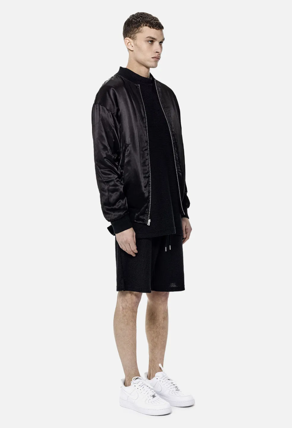 Silk Reversible Bomber / Black