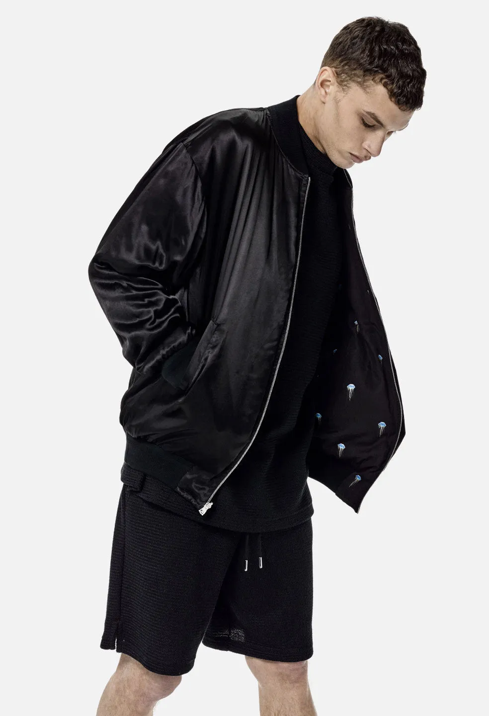 Silk Reversible Bomber / Black