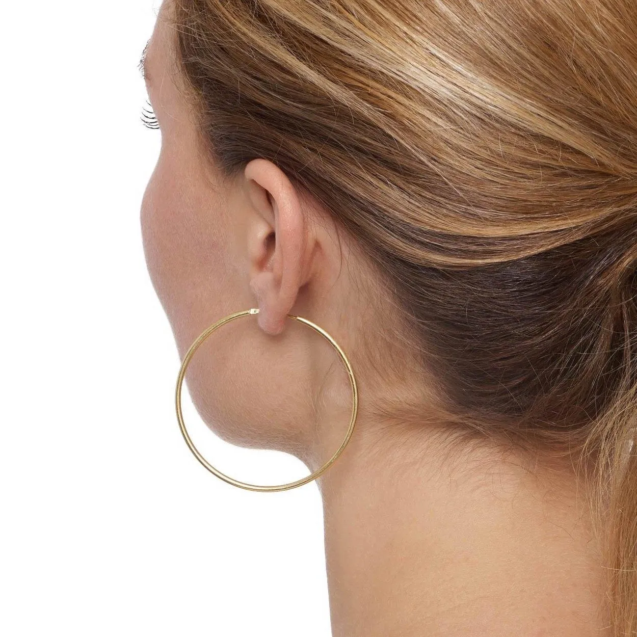 Skinny, Everyday Classic, Chica Latina Hoop Earrings - Large Gold