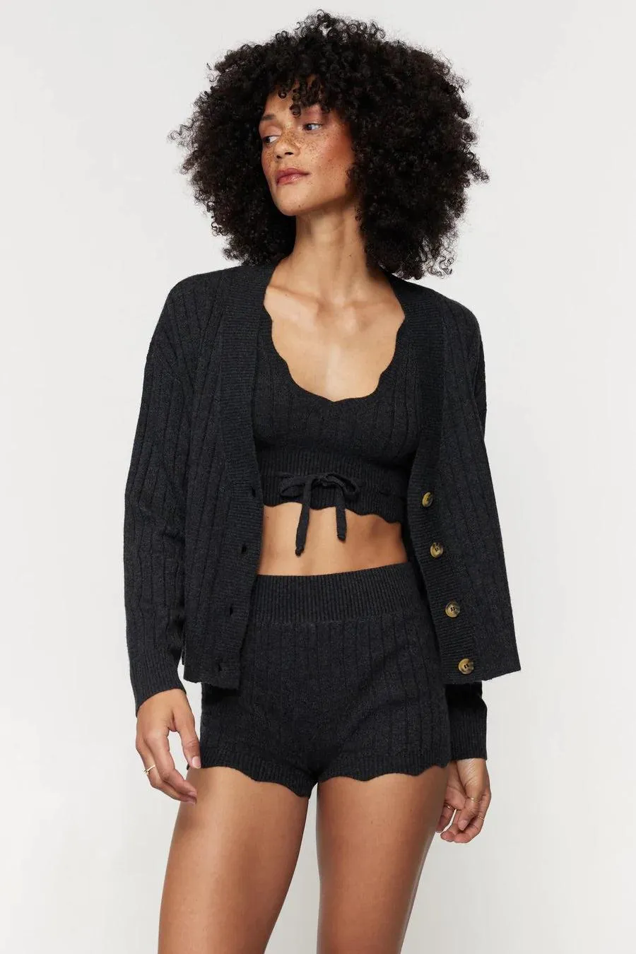 Spiritual Gangster Hudson Pointelle Cardigan