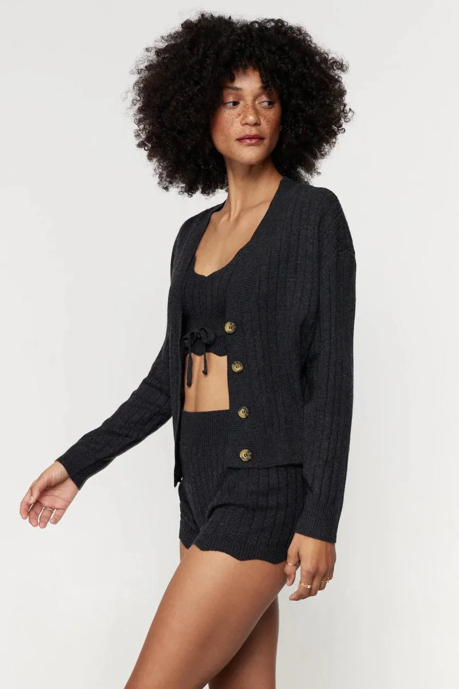 Spiritual Gangster Hudson Pointelle Cardigan