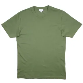 Sunspel - Short Sleeve Riviera Crew Neck T-shirt - Rosemary Melange