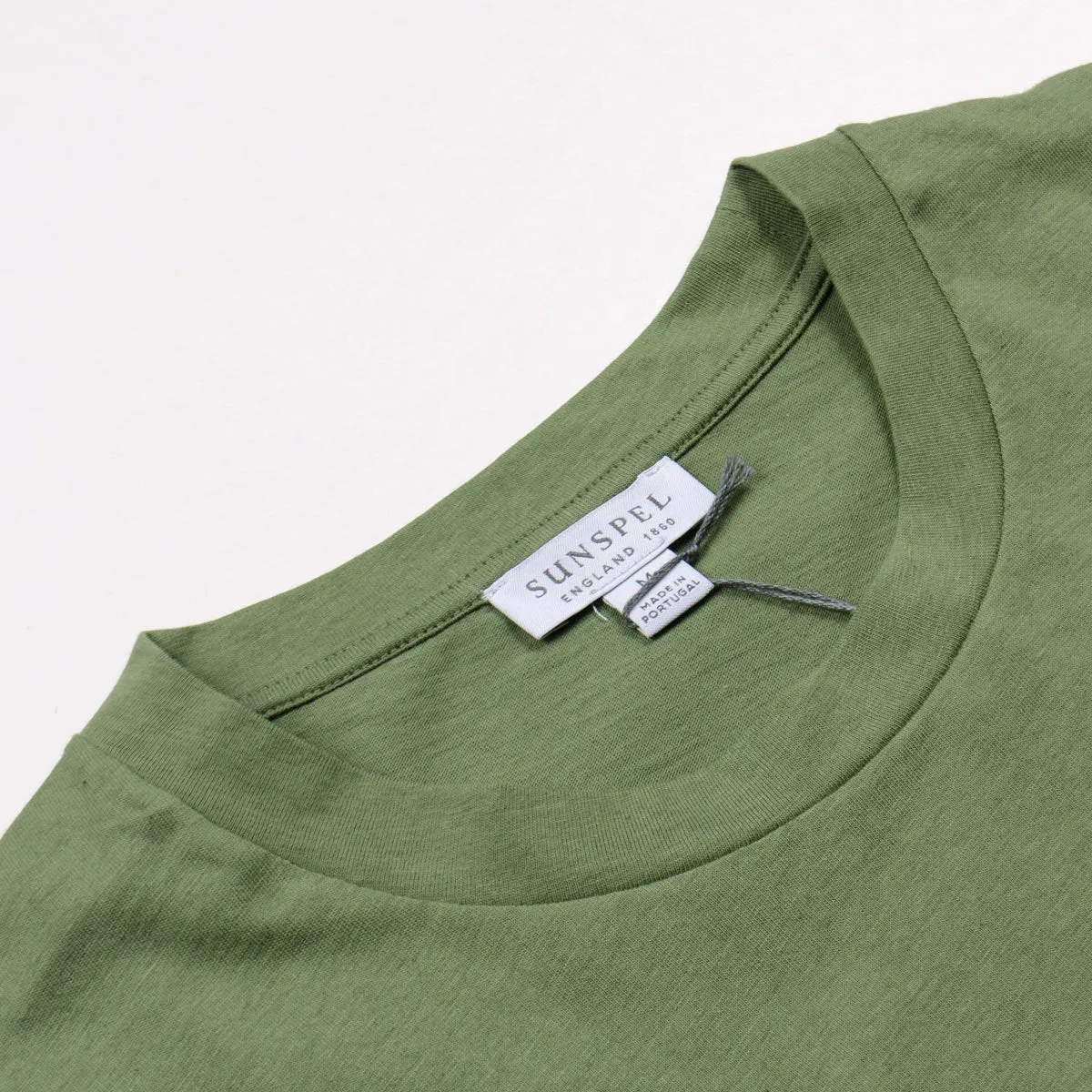 Sunspel - Short Sleeve Riviera Crew Neck T-shirt - Rosemary Melange