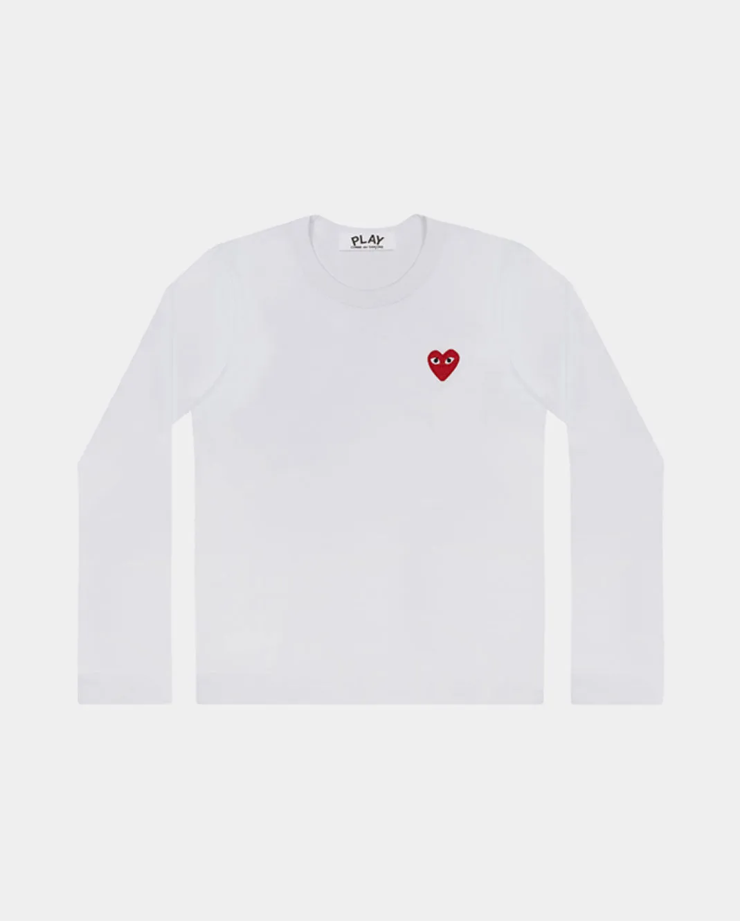 T117 RED HEART L/S T-SHIRT / WHITE