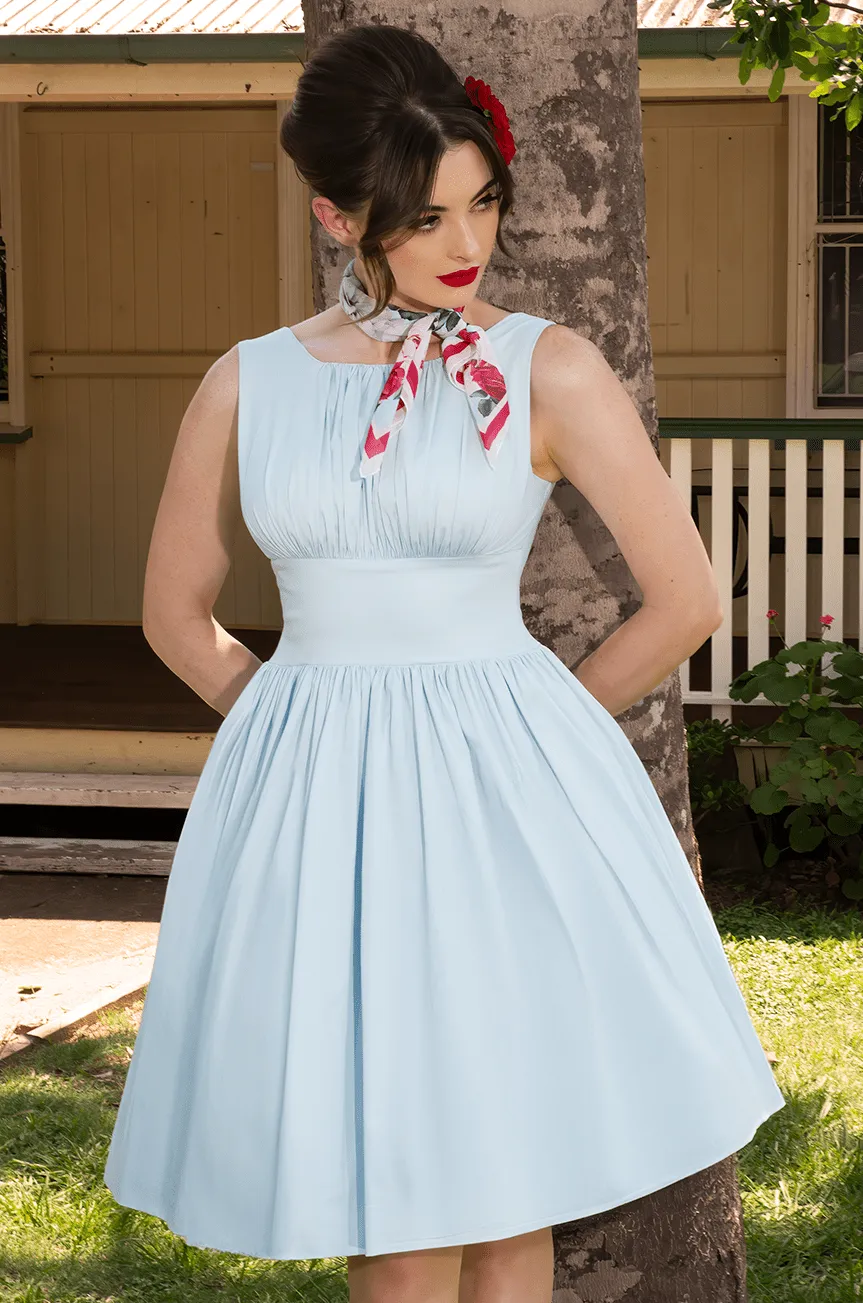 Tea Rose Classic Dress (Blue)