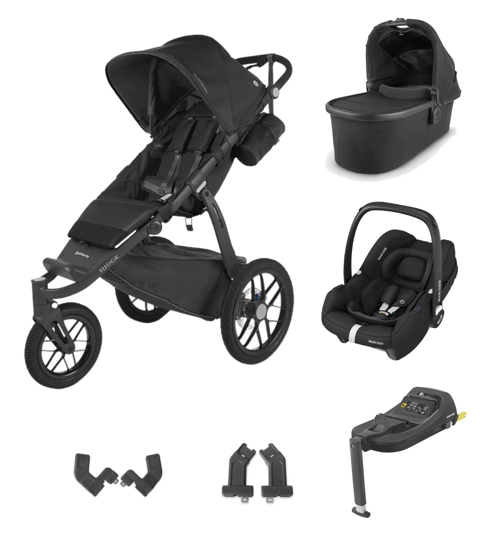 UPPAbaby Ridge All-Terrain with Cabriofix i-Size Car Seat and Base - Jake