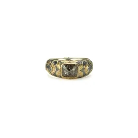 VALLETTA PRIMROSE TENDRIL RECTANGULAR DIAMOND RING