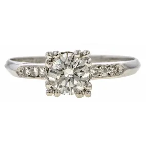 Vintage Engagement Ring, RBC 0.65ct.