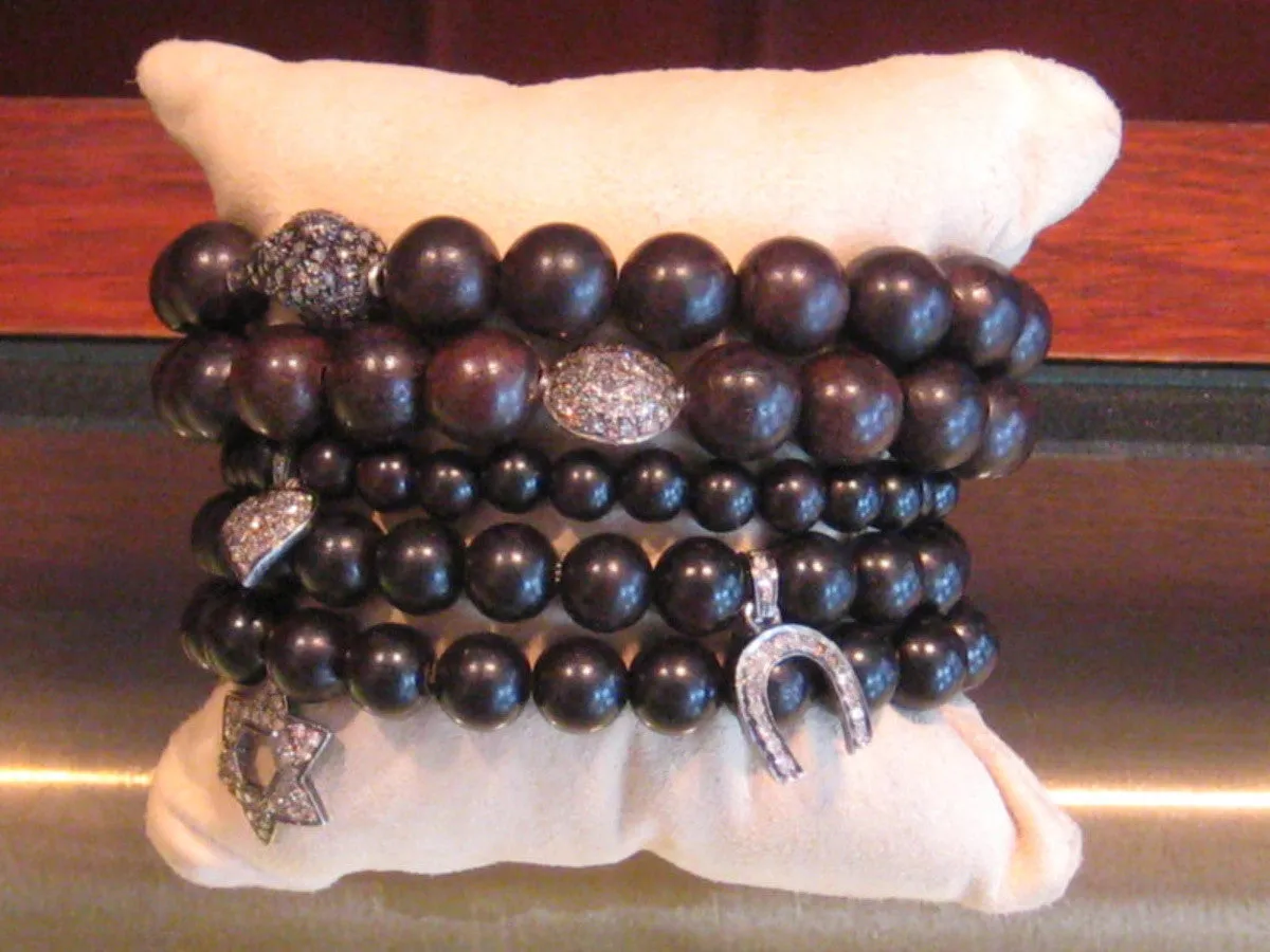 Wood And Diamond Fashion Bracelets